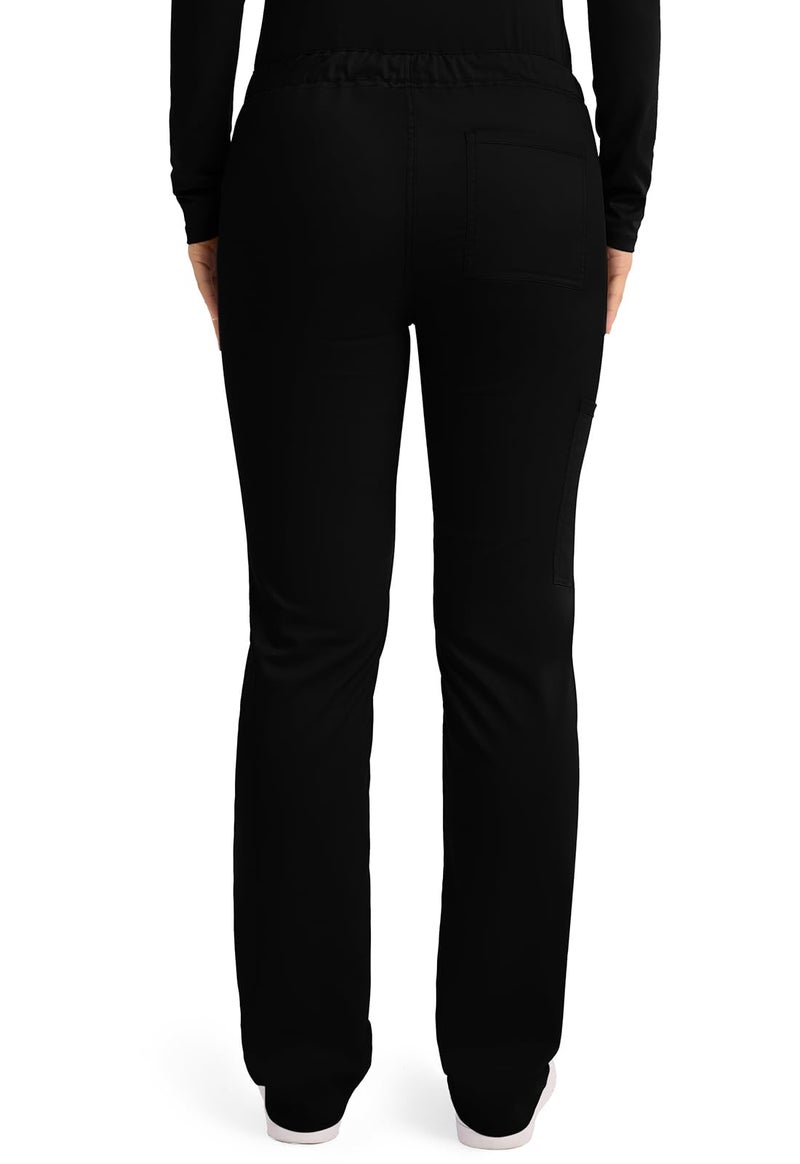 Cherokee سروال شيروك للرجال والنساء بتصميم ضيق مع حبل سحب 4 جيوب زي طبي سهل العناية مرونة ثنائية الاتجاه - WW020، M، أسود - Image 3